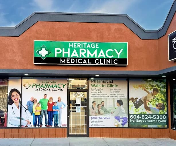 Heritage Pharmacy storefront in Chilliwack